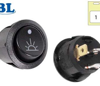 Klaviešu slēdzis, ON-OFF, salona apgaismojumam, 20 mm (29-1448)