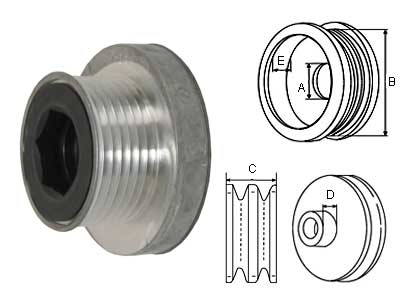 Ģeneratora skriemelis Renault 2901-231584 OE 