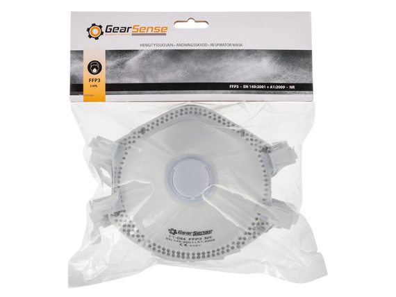 3-92056_002.JPG Putekļu/aerosola respirators FFP3 ar vārstu, 3 gab. 3-92056 OE