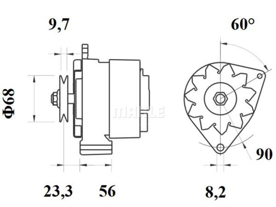 LATURI MG532 70A 3200-4124MAHLE OE 