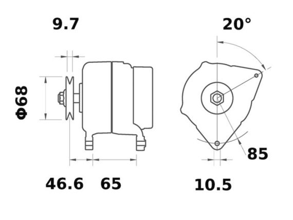 3200-60812MAHLE_002.JPG Alternator 3200-60812MAHLE OE MG338