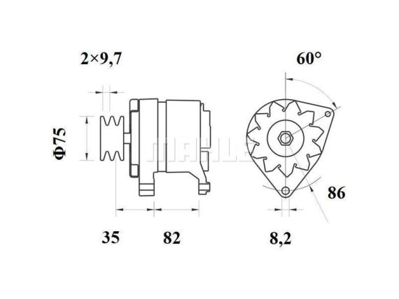 LATURI MG403 12V 65A CASE 3200-60831MAHLE OE 