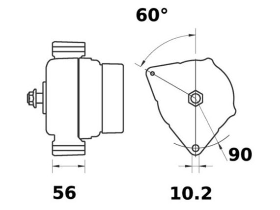 3200-61281MAHLE_002.JPG Ģenerators 14V/200A 3200-61281MAHLE OE V836674758