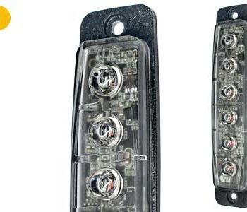 LED bākugunis dzintara vertikāla montāža 10-30V — 40-F6V