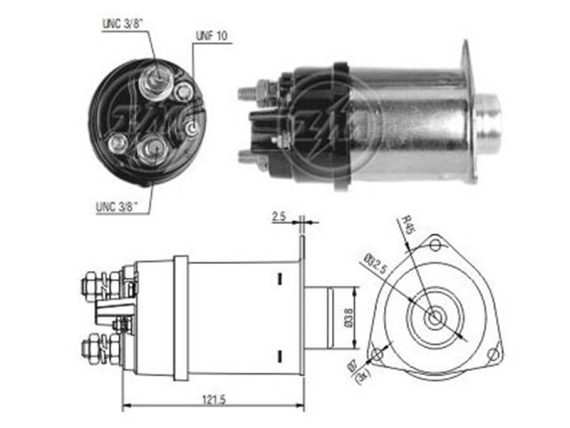 SOLENOID 12V 37MT 1115589 4106-5969 OE 1115589