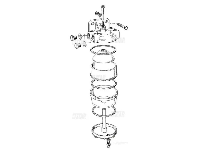 Degvielas ūdens separators CAV/Perkins, 1/2"-20 UNF, 49228 49228 OE 