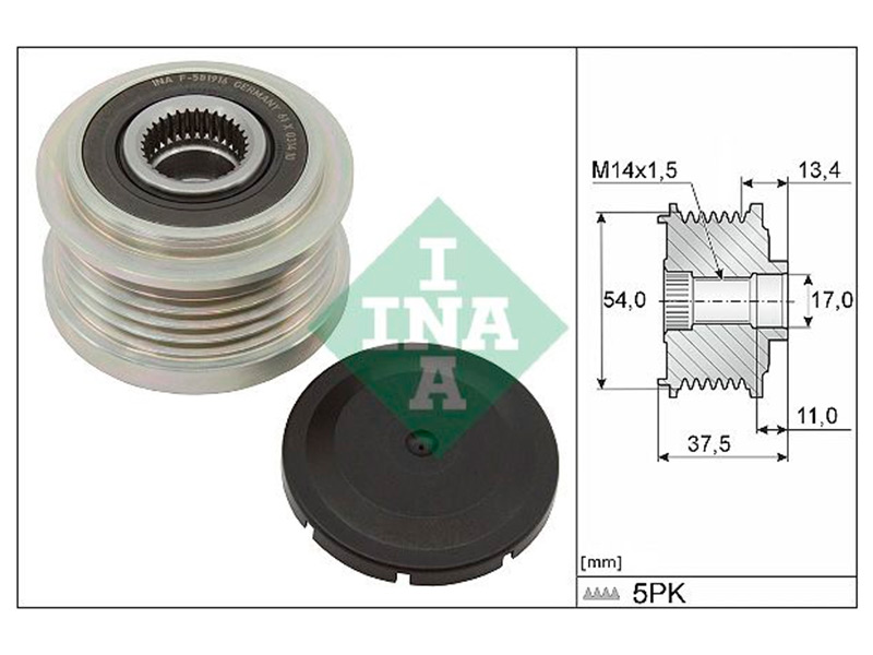 Multi-groove belt pulley 535027810 OE 55257677