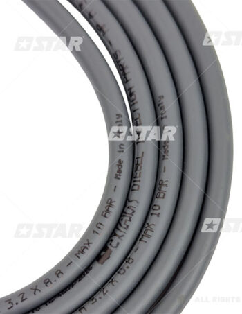 Pārplūdes šļūtene 3,2x8,8 mm poliamīda pelēka - 56266