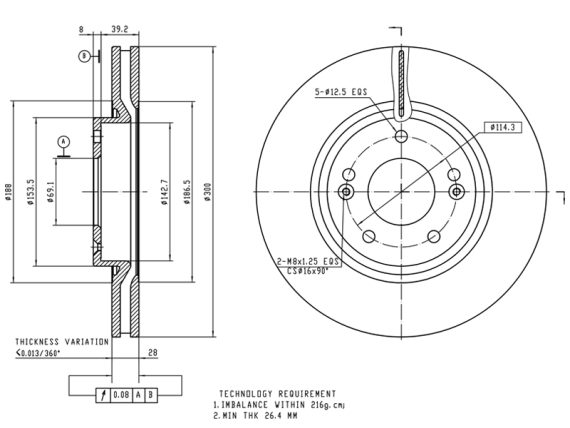 69-1024_001.JPG Brake disc 69-1024 OE 51712-0Z00
