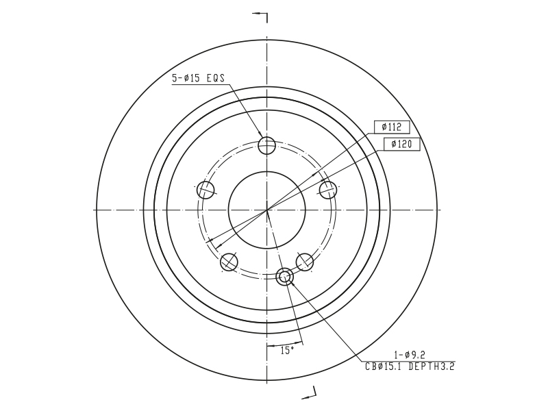 Brake disc 69-1048 OE 6364230012