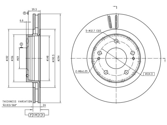 69-1087_001.JPG Brake disc 69-1087 OE 1606375780