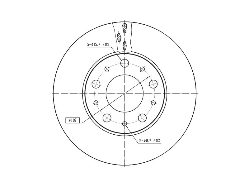 Brake disc 69-1092 OE 1612435180