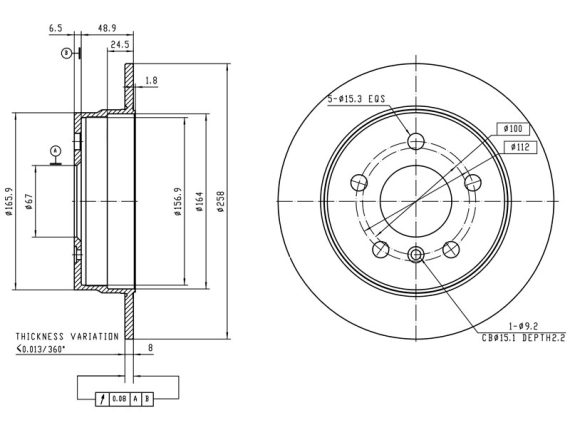69-1107_001.JPG Brake disc 69-1107 OE 1694230012