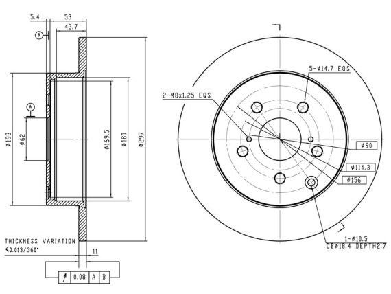 69-1109_001.JPG Brake disc 69-1109 OE 42431-0F020