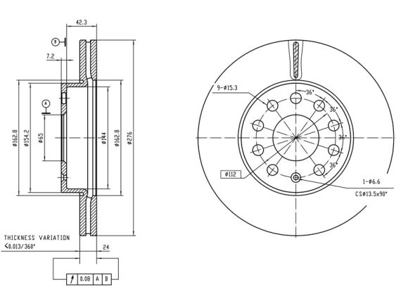 69-1124_001.JPG Brake disc 69-1124 OE 5Q0615301A