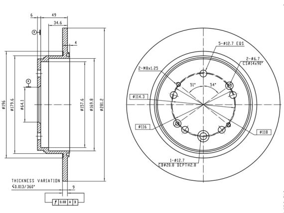 69-1125_001.JPG Brake disc 69-1125 OE 42510-S9A-N00