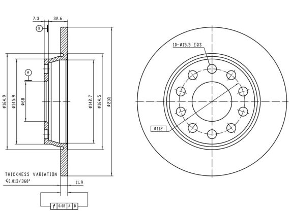 69-1177_001.JPG Brake disc 69-1177 OE 8E0615301AA