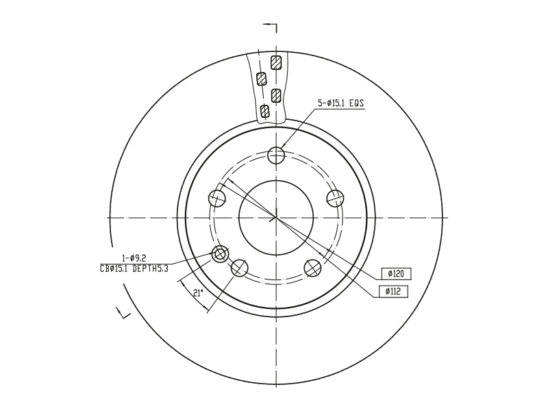 Brake disc 69-1189 OE 6364210012