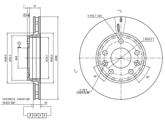 69-1195_001.JPG Brake disc 69-1195 OE 402060010R