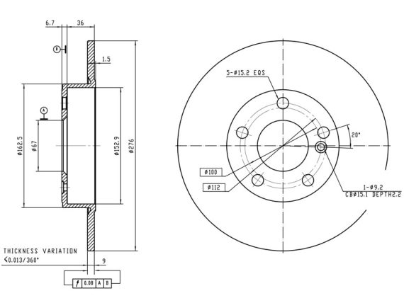 69-1209C_001.JPG Brake disc, coated 69-1209C OE 2464230012