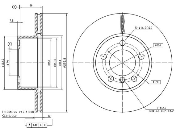 69-1255C_001.JPG Brake disc, coated 69-1255C OE 34116792217