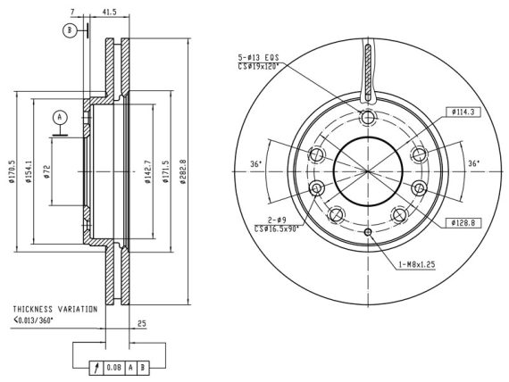 69-1281_001.JPG Brake disc 69-1281 OE G26Y-332-5XA
