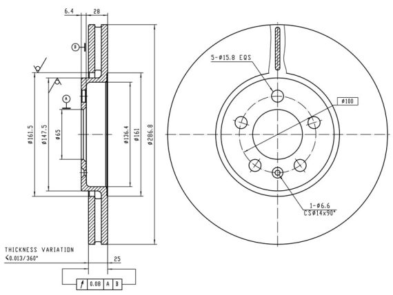 69-1364_001.JPG Brake disc 69-1364 OE 18A615301