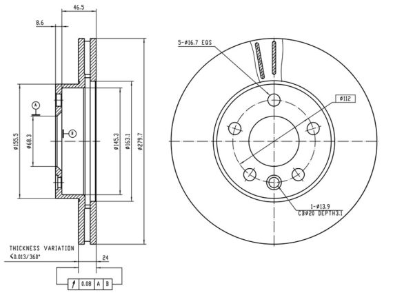 69-1410_001.JPG Brake disc 69-1410 OE 701615301F