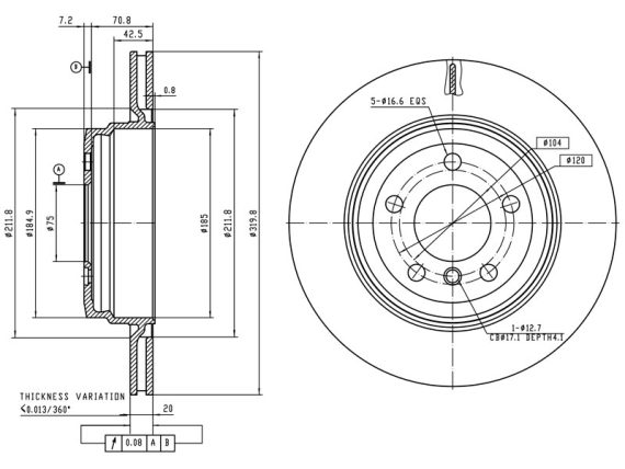 69-1604_001.JPG Brake disc 69-1604 OE 34216771970