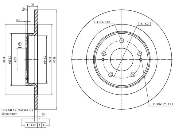 69-1739_001.JPG Brake disc, coated 69-1739 OE 1609901080