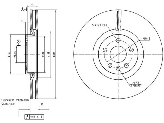 69-1797_001.JPG Brake disc, coated 69-1797 OE 31400568