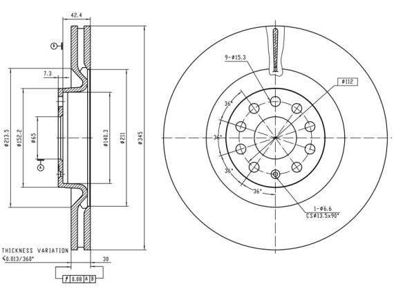 69-1804_001.JPG Brake disc 69-1804 OE 1K0615301AB