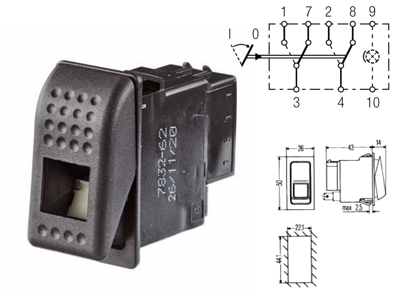 Rocker switch — 6FH007832621