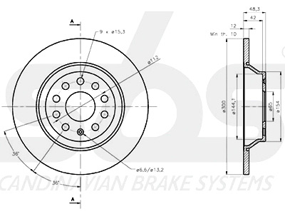 Brake disc 88-1017C OE 