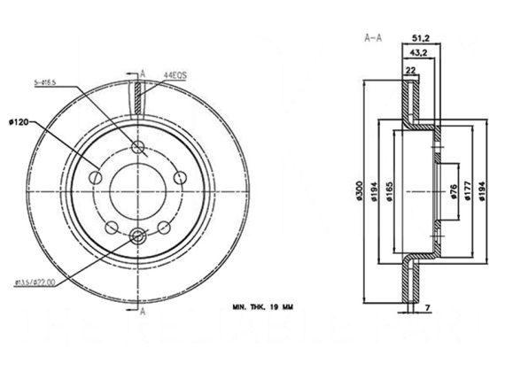 88-1744C_003.JPG Brake disc, coated, high carbon 88-1744C OE 2N0615601
