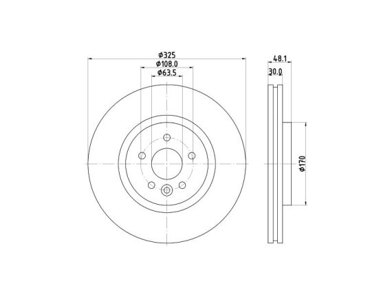 BREMŽU DISKS  DELPHI, 1 KPL / PKT, PRIEKŠĀ , JAGUAR F 88-1832C OE LR090684