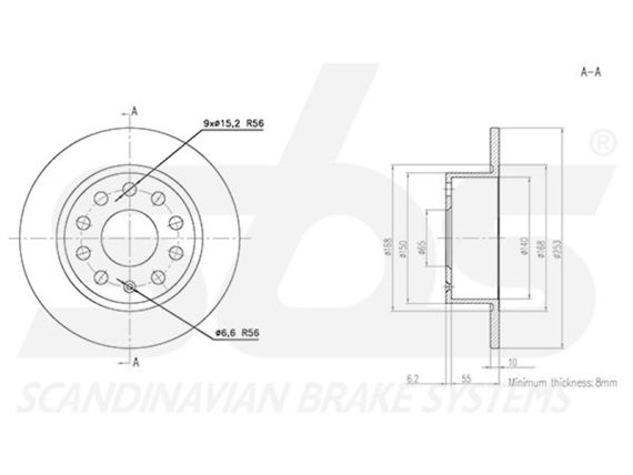 88-2222C_003.JPG Brake disc, coated 88-2222C OE 5Q0615601C