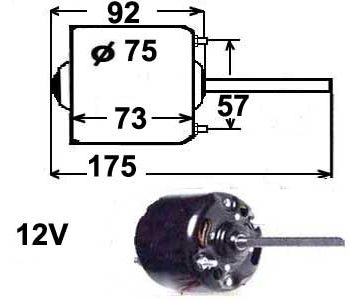 Salona ventilatora motors, Chrysler Voyager aizmugurējais nodalījums, kods 9004-1228