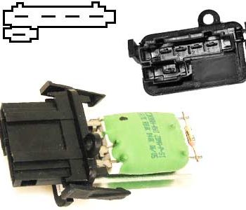 Salona ventilatora rezistors VW Golf III, Vento 91- 1H0959263 — 9033-1124