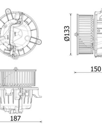Pūtēja motors, MAHLE, VW Polo VI, OE 2Q1819021 — 9033-19616MAHLE