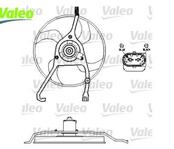 Radiatora ventilators, Citroen C2/C3, Peugeot 1007, kods 9035-696210