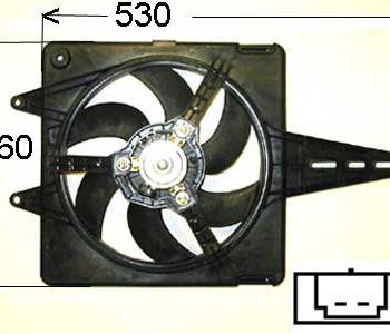 Radiatora ventilators Fiat Brava/Bravo, Marea 46514973 — 9037-1533