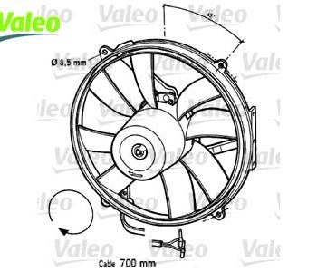 Radiatora ventilators Mercedes-Benz C, E sērija 0015001393 — 9041-696063