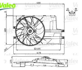 Radiatora ventilators Mercedes-Benz A sērija W168 1685000293 — 9041-696129