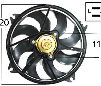 Radiatora ventilators Peugeot 406, 607 99- 1253.E4 — 9043-1539