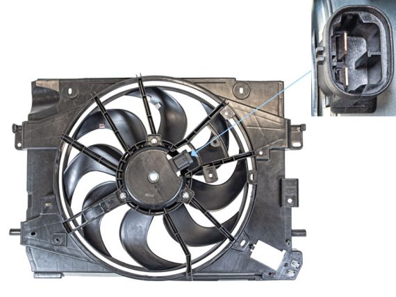 9044-19679_003.JPG Radiatora dzesēšanas ventilators ar korpusu, Renault, 214816436R 9044-19679 OE 214816436R
