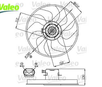 Radiatora ventilators Renault Laguna II, Espace 7701050192 — 9044-696288