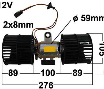 Salona ventilatora motors BMW 5. sērija 518-535 (E34), Skoda Felicia 6U0819021 — 9047-1240