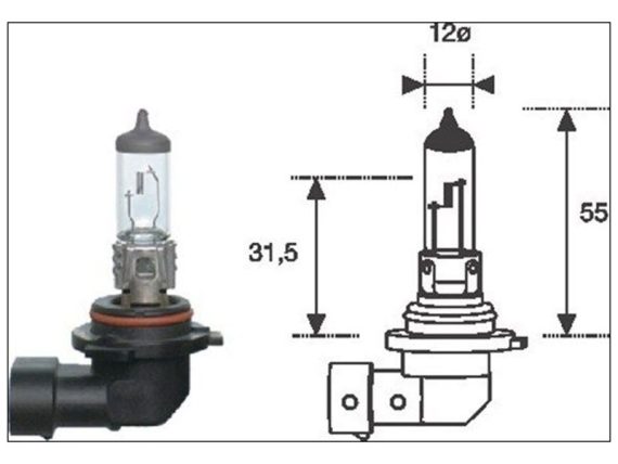 98437MAR_001.JPG Halogēna spuldze Magneti Marelli HB4 (9006) 12V 98437MAR OE