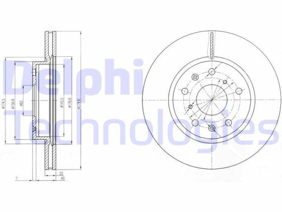 Brake disc BG4093C OE 